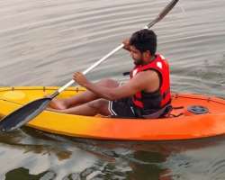 He enjoys adventure sports like boating whenever he gets time.
